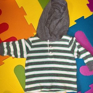 3 month old stripped hoodie